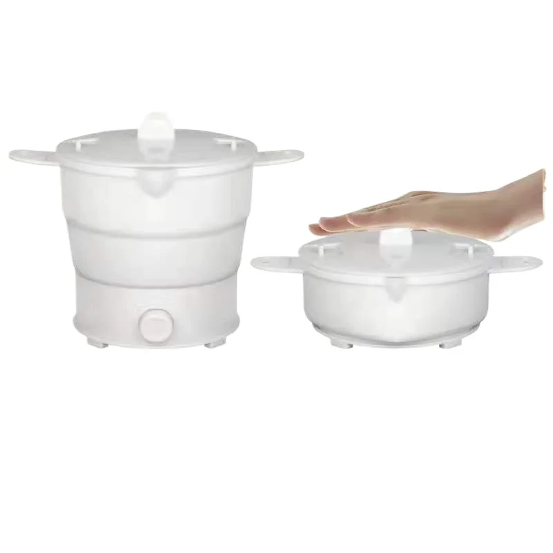 Olla plegable multiportátil para viaje, calentador de leche para bebé, hervidor eléctrico para cocinar, olla caliente, caldera de agua, olla para gachas para bebé