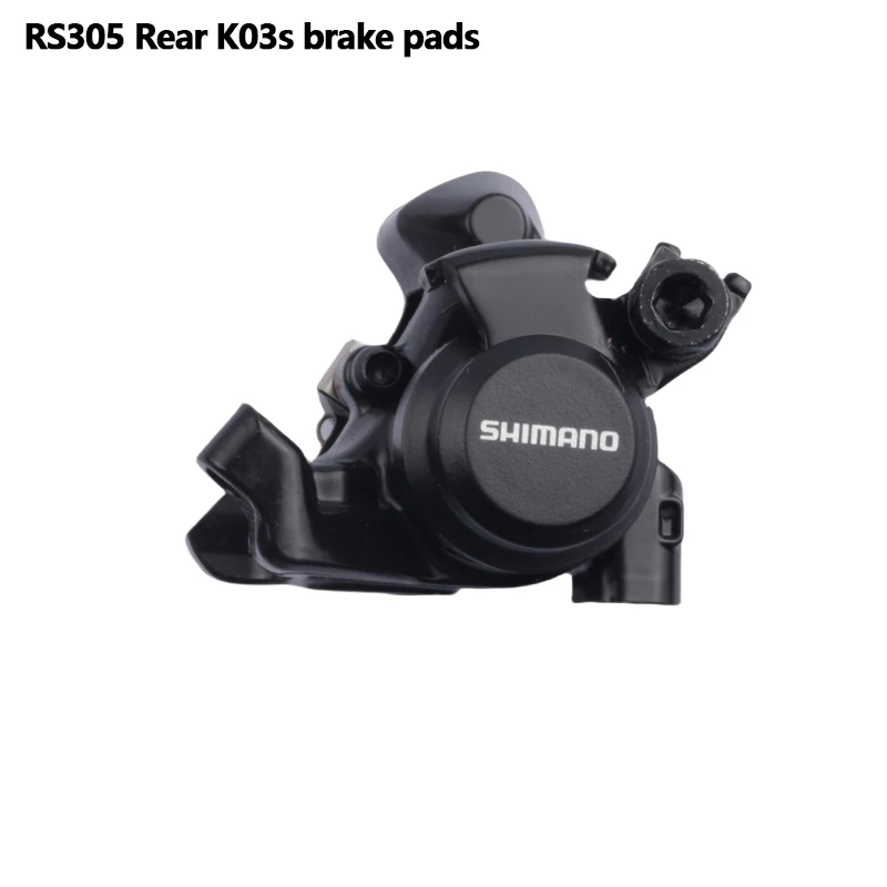 Shimano RS305 freno de montaje plano freno de disco mecánico delantero trasero con pastillas L05A para bicicleta de carretera BR-RS305 pinza trasera negra