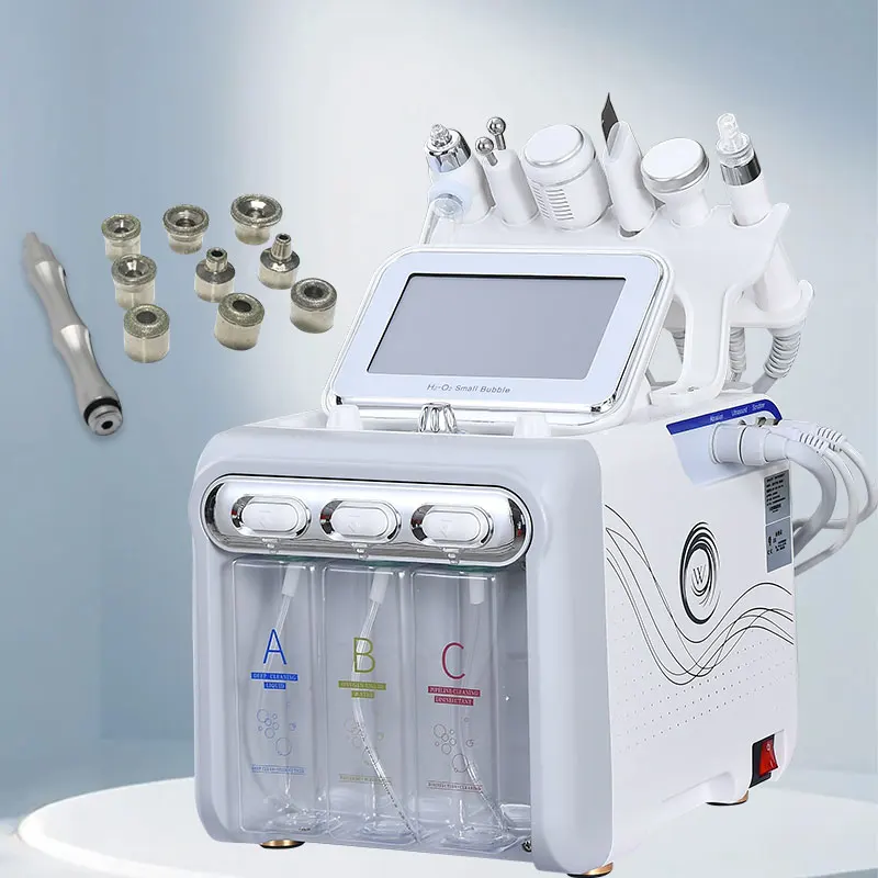 Máquina facial hidro 7 en 1 H2O2, máquina facial de belleza Hydra, muy vendida.