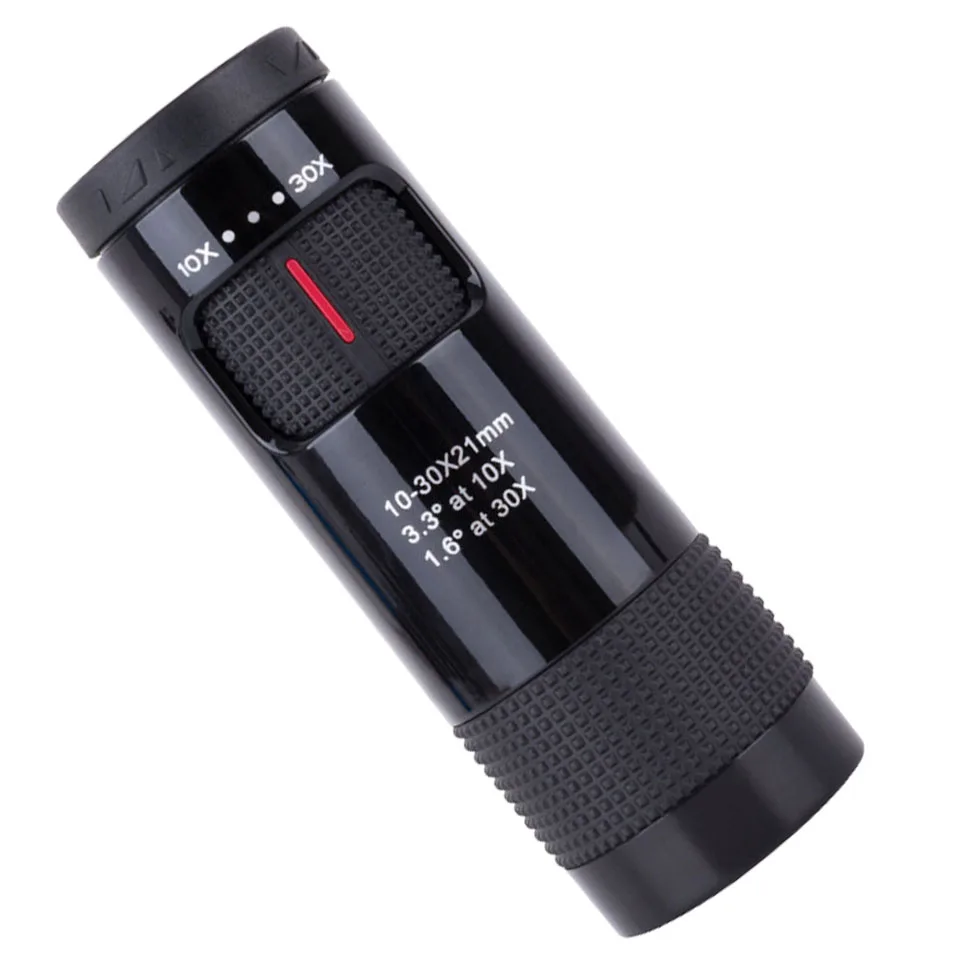 Potente Monocular 10-30x21 Zoom Mini telescopio portátil telescopio equipo de Camping turismo vista óptica Monocle