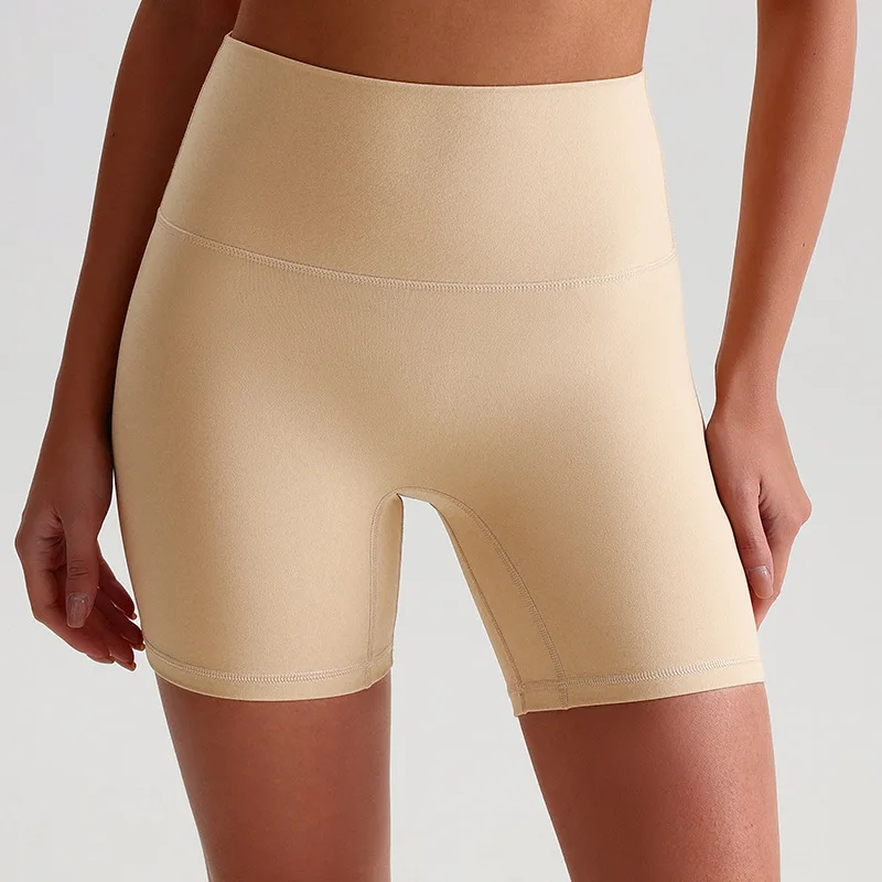 Shorts Deportivos de Cintura Alta para Mujer, Color Sólido, Suaves, Ajustados, para Fitness, Yoga, Ciclismo, Running, Gimnasio y Entrenamiento