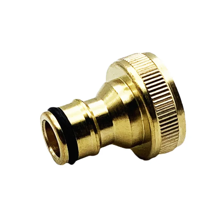 Conector Rápido de Latón con Rosca NPT de 3/4'', Acoplamiento Rápido para Riego de Jardín, Estándar Estadounidense, Adaptador de Grifo de Cobre
