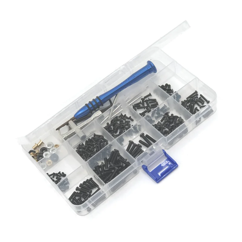 Caja de herramientas de tornillo de adaptación de actualización de metal para WLtoys 144010 144001 144002 124016 124017 124018 124019   Piezas de coche RC