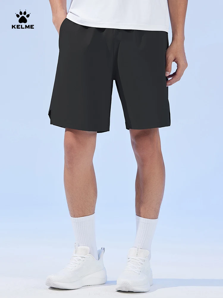 KELME Pantalones cortos deportivos tejidos de verano para hombre, entrenamiento de secado rápido, correr, Fitness, cinco pantalones divididos