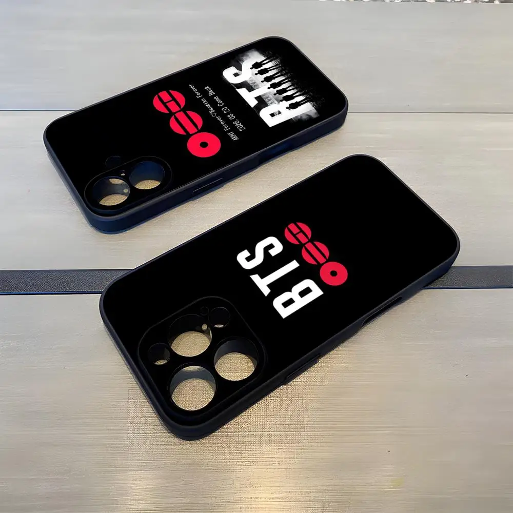 Funda de Teléfono B-B-TS-S para iPhone 17 Air 16 E Pro Max 15 14 13 Mini 12 Pro 11 Max Plus, Carcasa Suave Negra