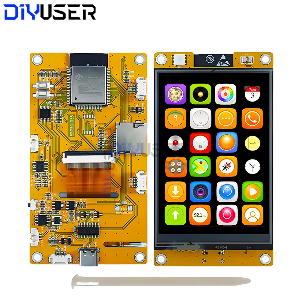 Placa de Desarrollo ESP32 LVGL WIFI y Bluetooth, Pantalla Táctil Inteligente de 3.5 Pulgadas 240*320, Módulo LCD TFT de 3.5 Pulgadas