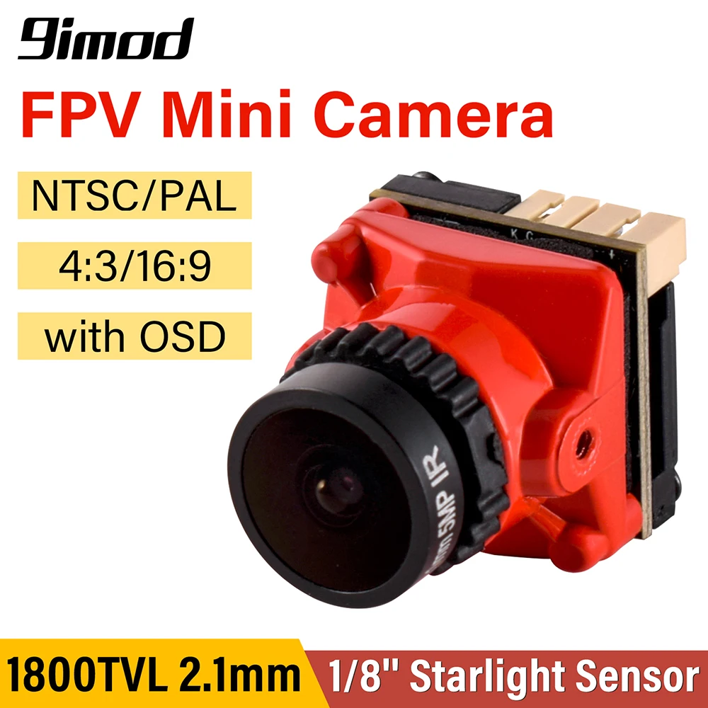 Cámara FPV de 5MP y 1800TVL con sensor Starlight de 2,1 mm para drones de carreras RC, tamaño de 1/8 de pulgada, visión nocturna, compatible con DJI.