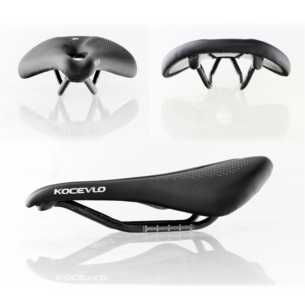 KOCEVLO-sillín de carbono para bicicleta de montaña y carretera, asiento para ciclismo de montaña, cómodo, 240x143/155mm