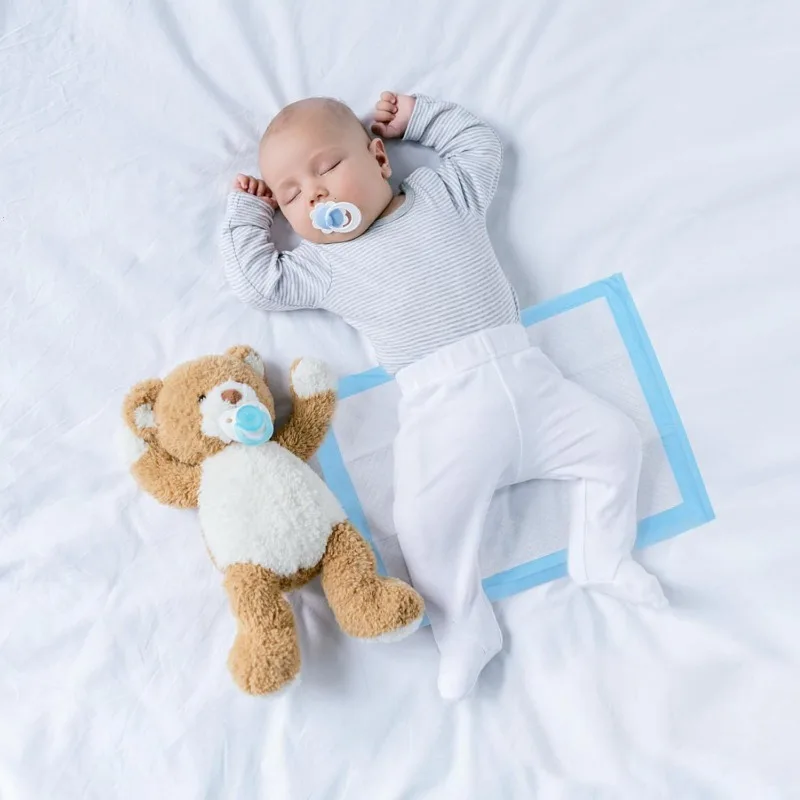 Paquete de 20/40/50/100 cambiadores desechables, almohadillas desechables para bebés, almohadillas transpirables impermeables, estera protectora para mesa de cama