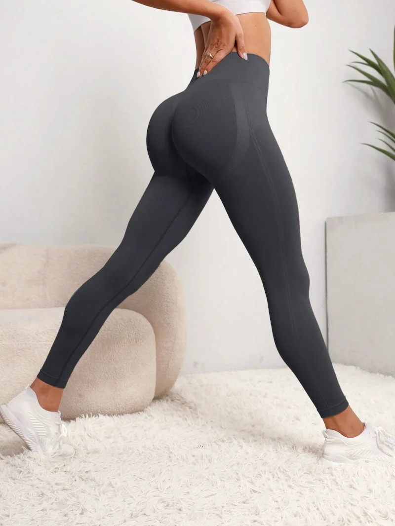 Mallas deportivas sin costuras para mujer, Leggings de cintura alta, realce de cadera, Yoga, ropa de gimnasio