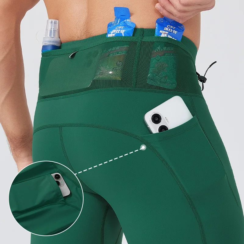 Pantalones Cortos Deportivos para Hombre, Ropa de Fitness, Pantalones Cortos de Compresión para Gimnasio, Pantalones Deportivos con Múltiples Bolsillos para Hombre, Ropa Deportiva, Pantalones Deportivos para Crossfit