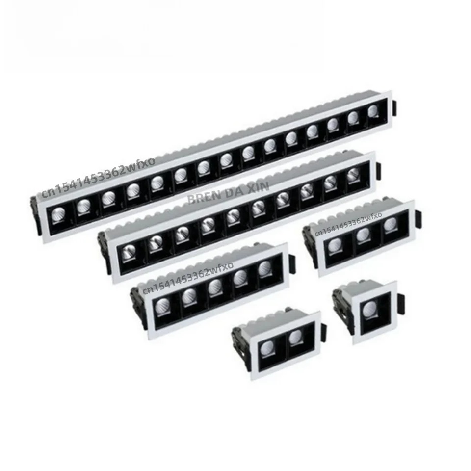 Luz de techo LED empotrada regulable, luz de rejilla de 2W, 4W, 6W, 10W, 20W, 30W, luz puntual COB, iluminación interior, AC110V-220V