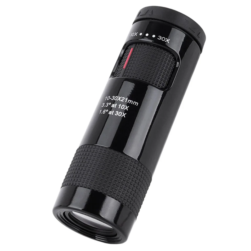 Potente Monocular 10-30x21 Zoom Mini telescopio portátil telescopio equipo de Camping turismo vista óptica Monocle