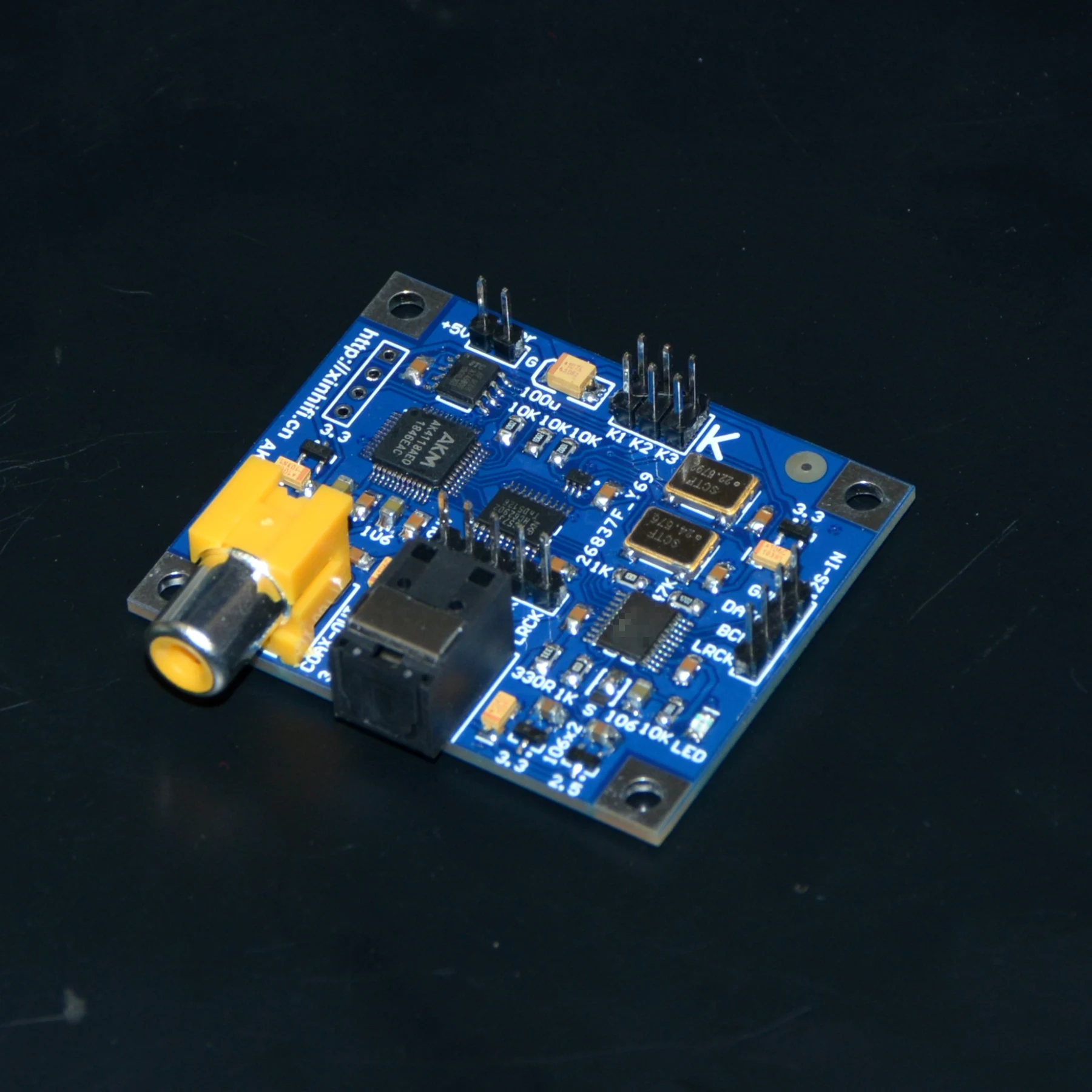 Nvarcher AK4118 Placa de salida I2S de fibra óptica Coaxial hasta 24 bits 192K VOLUMIO MOODEF para Raspberry Pi 2B 3B 3B + 4B