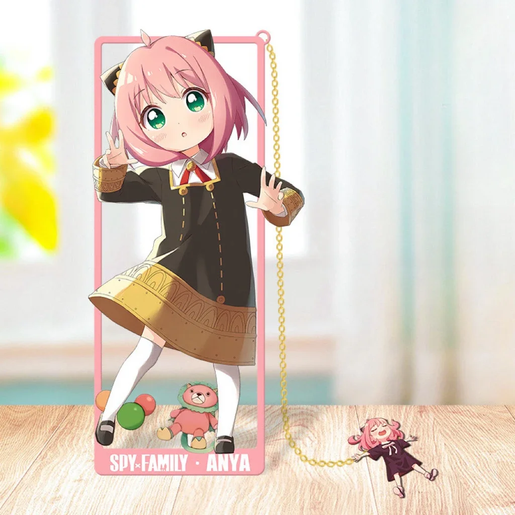 Marcapáginas de metal inspirados en Spy x Family para fanáticos del anime, regalo único para estudiantes y cosplayistas