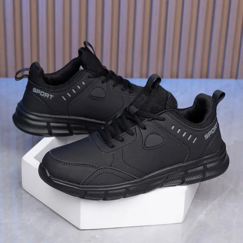 Zapatos de trabajo impermeables para hombre, zapatillas ligeras, cómodas, antideslizantes, absorbentes de golpes, tenis informales para exteriores, zapatos de moda