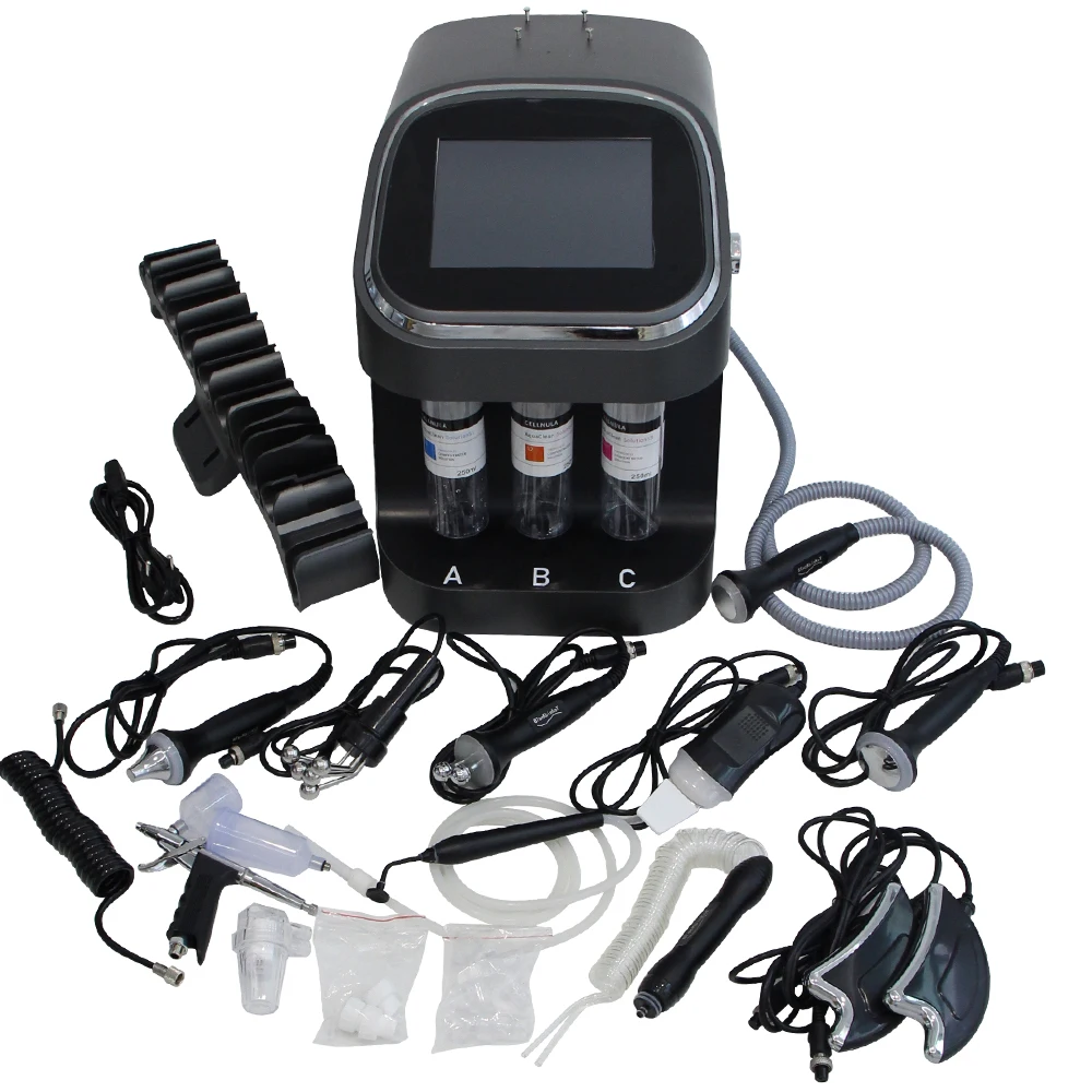 Máquina Multifuncional para el Cuidado Facial AOKO H202, Máquina de Hidrógeno y Oxígeno para la Piel, 10 en 1, Limpieza Profunda, Cuidado de la Piel, para Uso en Casa como SPA