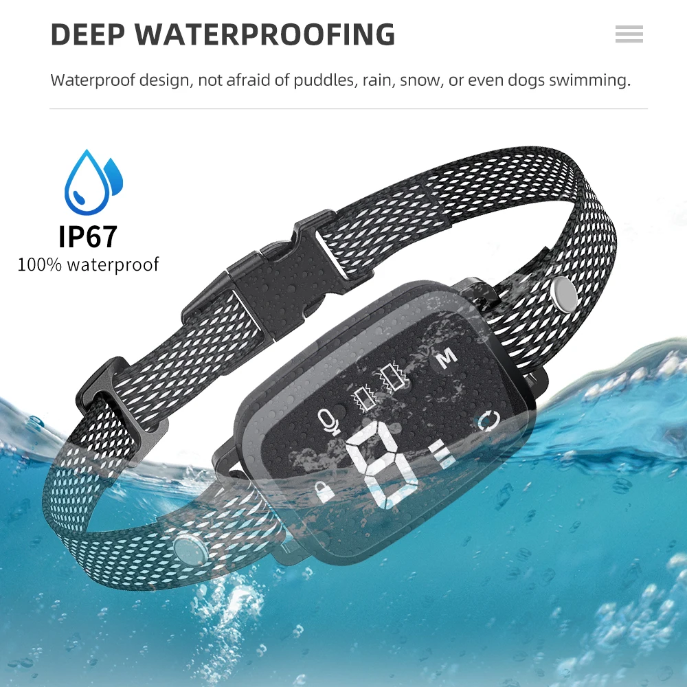 Collar de perro automático antiladridos para cachorros, impermeable, recargable, eficaz para dejar de ladrar, Collar de entrenamiento, doble vibración