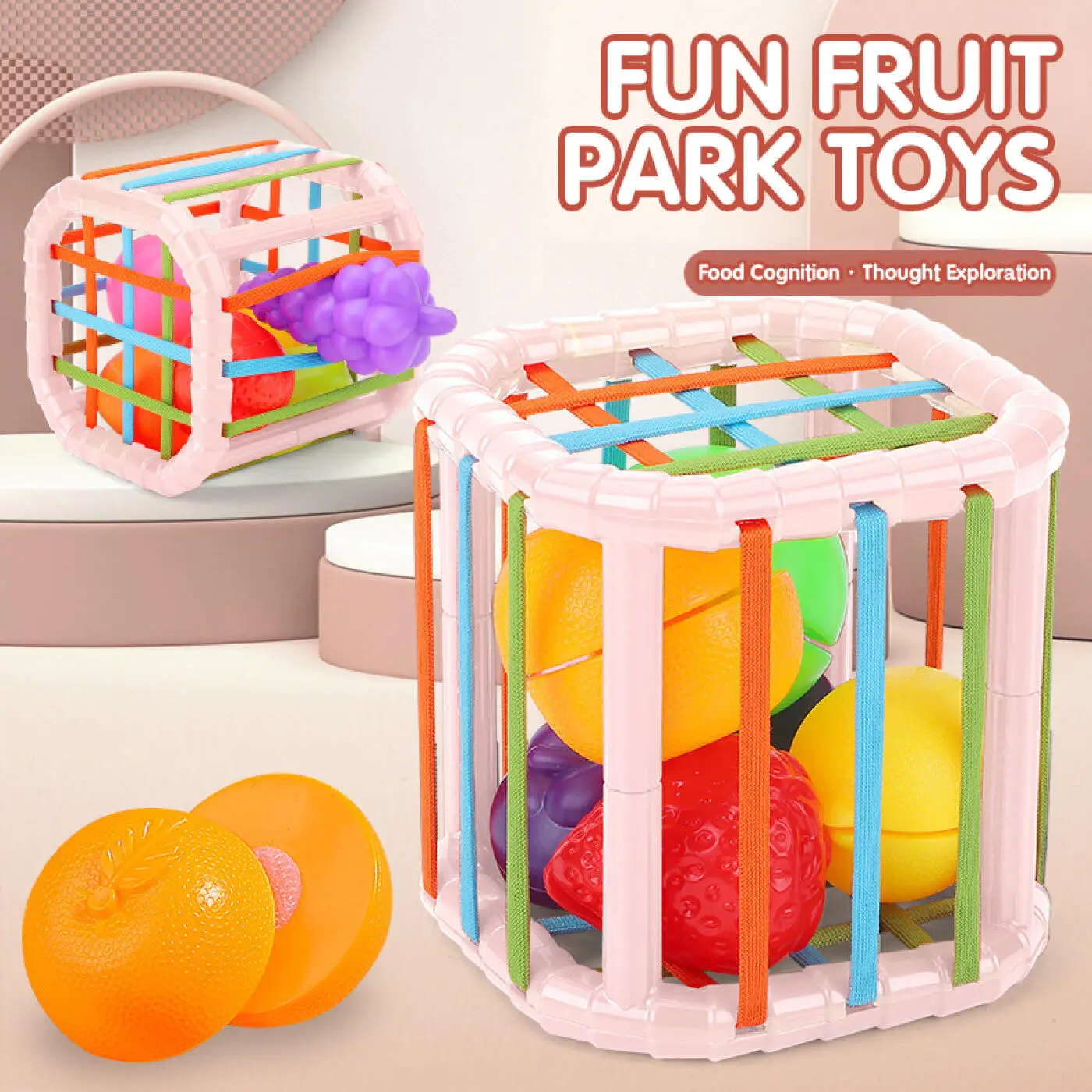 Juguetes Montessori para bebés de 18 meses, desarrollo sensorial, juguetes educativos de aprendizaje, juego de clasificación de bloques coloridos para bebés