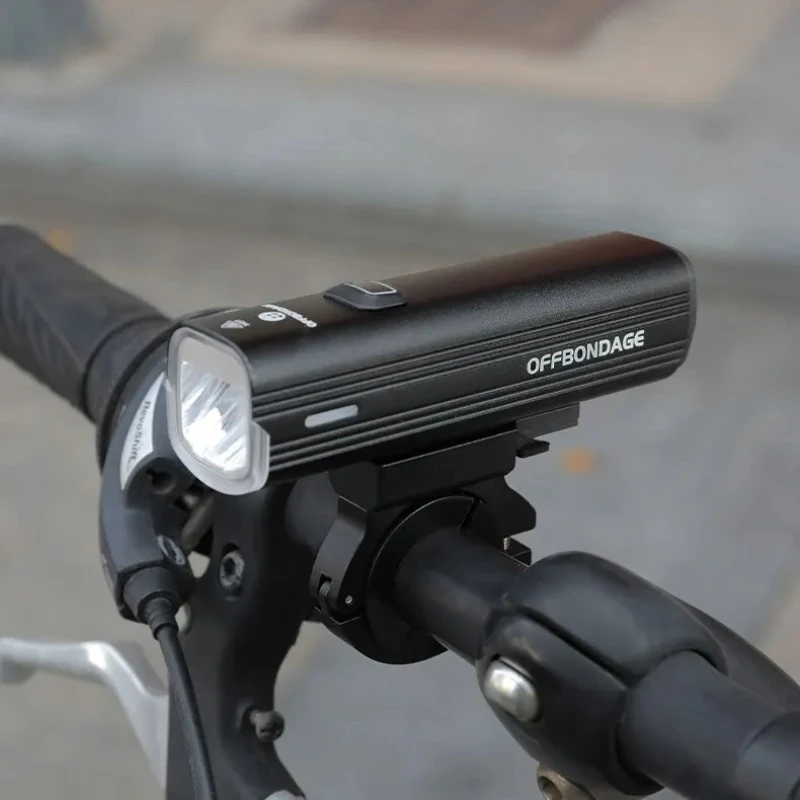 OFFBONDAGE Luz Delantera para Bicicleta de 4500mAh y 1000LM, Lámpara de Bicicleta de Aleación de Aluminio para MTB y Bicicleta de Carretera, Recargable Tipo-C, 5 Modos, Luz Nocturna para Ciclismo, Linterna Frontal Ligera, Accesorios para Bicicleta de Montaña