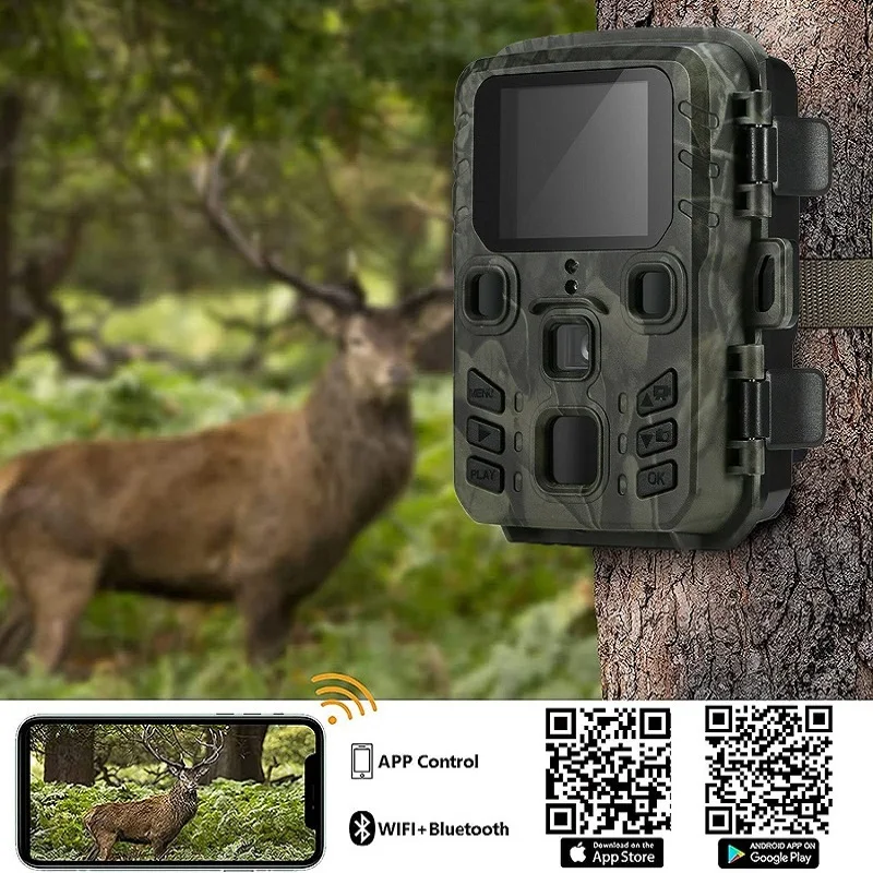 Cámara de Caza Inalámbrica Suntekcam 20MP 1080P, Visión Nocturna, Resistente al Agua IP65, Mini301 para Fauna Silvestre