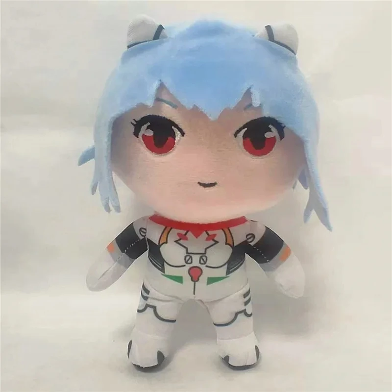 Ayanami Rei-muñeco de peluche de Anime de dibujos animados, muñeco de felpa de EVA suave, decoración de habitación, regalos de Navidad, 20cm