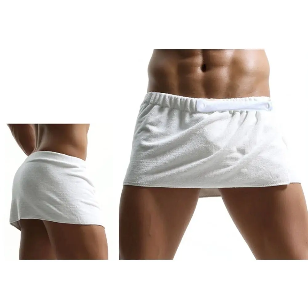 Pantalones Cortos de Baño Sexys para Hombre con Abertura Lateral, Shorts de Natación, Bata de Baño de Microfibra Suave para Hombre
