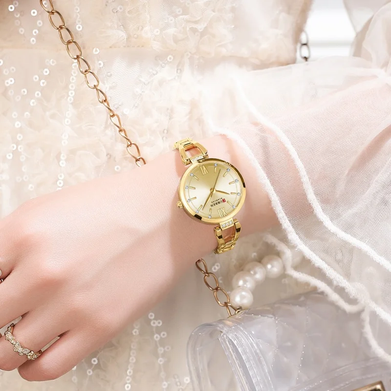 Reloj de Cuarzo de Acero Inoxidable para Mujer CURREN 9092, Reloj de Lujo y Elegante, Relojes de Pulsera para Mujer de Negocios, Relojes De Mujer