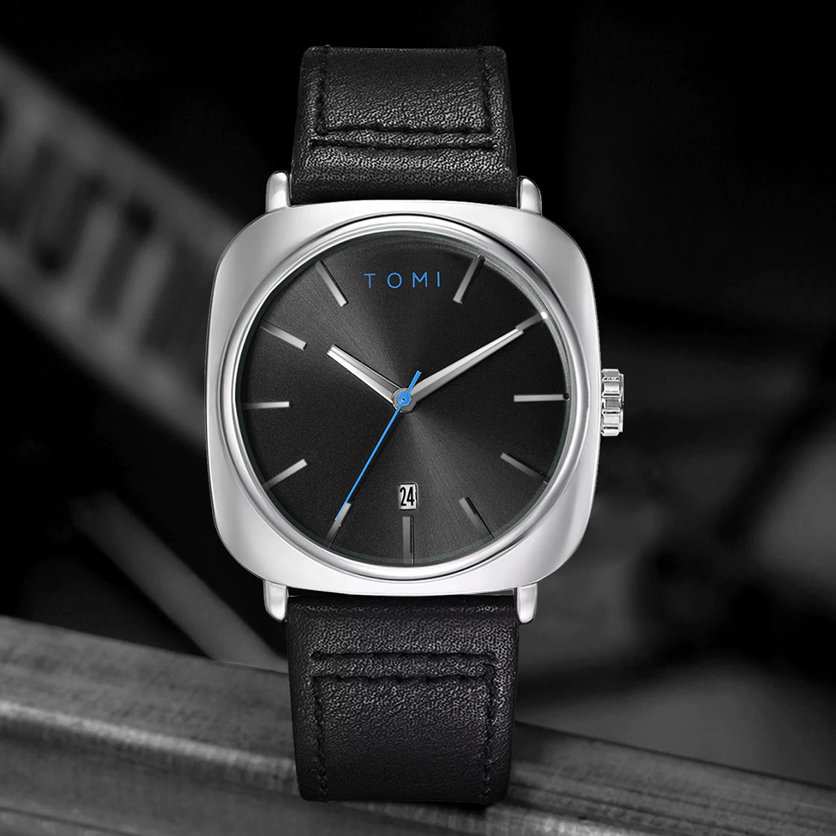 Reloj TOMI de diseño de negocios a la moda para hombre, reloj cuadrado con disco pequeño, diseño minimalista de alta calidad, reloj elegante para hombre, reloj de cuarzo