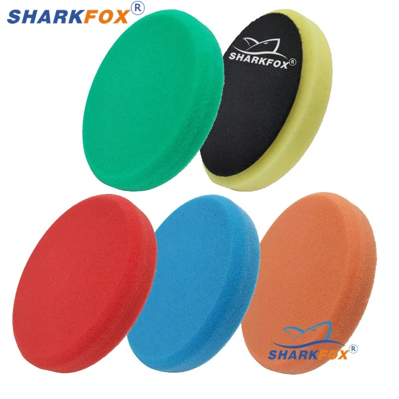 Sharkfox 5 "(125mm) /6"(150mm) almohadillas de pulido de esponja para coche para pulidor de amortiguación de coche DA/RO/GA