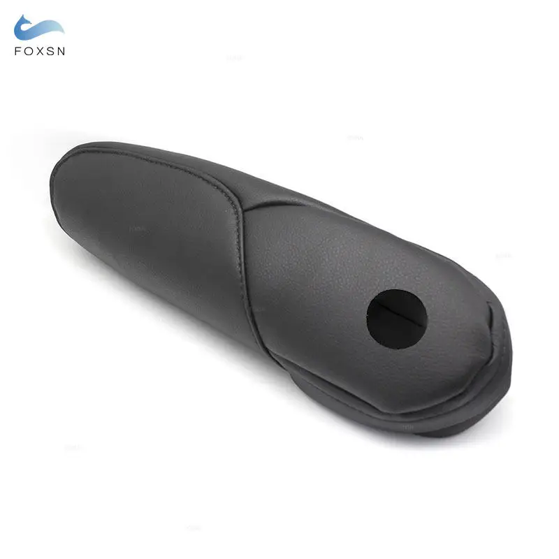 Funda de reposabrazos para asiento de coche, cubierta de cuero de microfibra negra para Honda CRV 2007 2008 2009, reposabrazos lateral derecho e izquierdo, embellecedor de manija