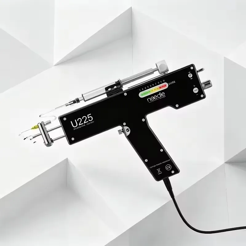 Pistola de Mesoterapia Portátil U225 de Acero Inoxidable y Plástico, Sin Agujas, Antienvejecimiento, Cristal para la Piel, Rejuvenecimiento Facial y del Cuero Cabelludo
