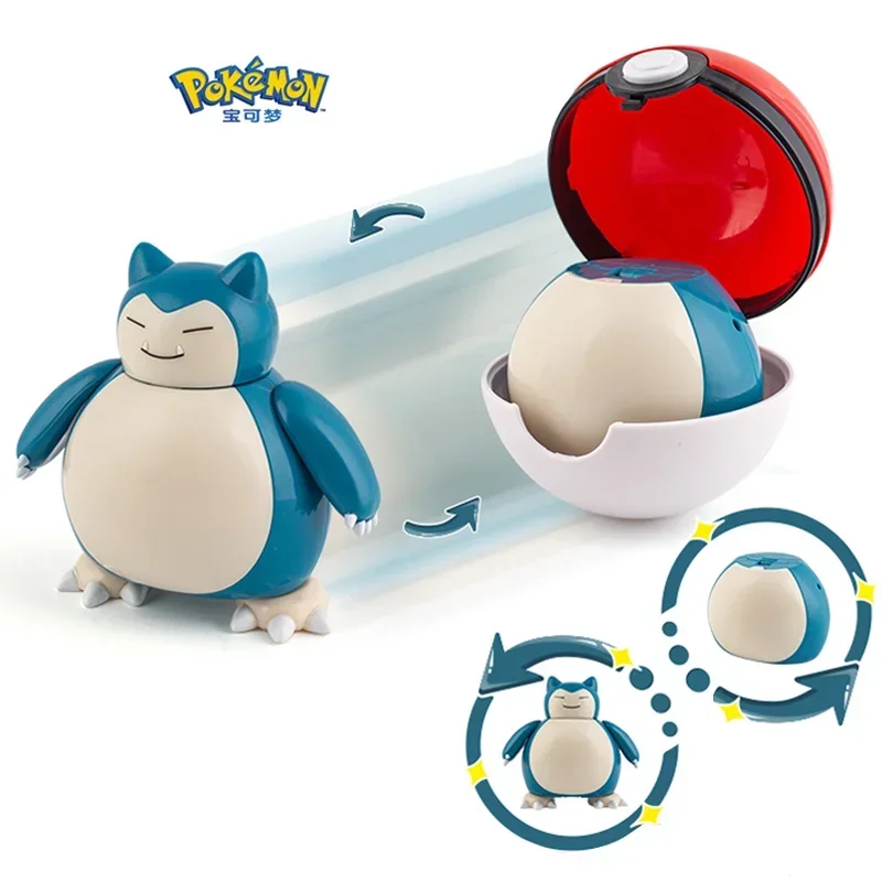 Juguetes originales de la colección Pokémon Elf Ball, figuras de los monstruos de bolsillo, modelo Pikachu, Gengar, Elf Ball, Dragonite, Snorlax, Lapras.