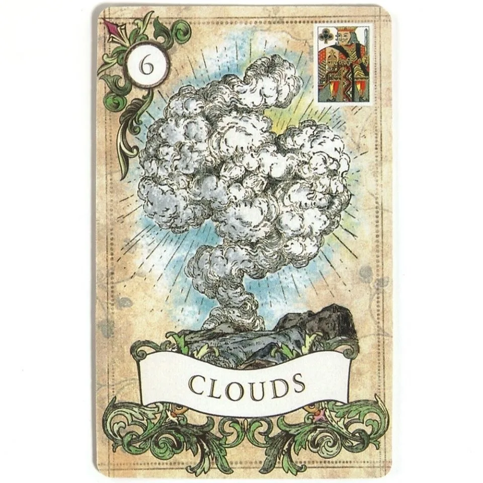 Cartas de adivinación Lenormand de estilo antiguo, versión en inglés, 38 cartas de oráculo, juegos de mesa de adivinación, cartas de juego