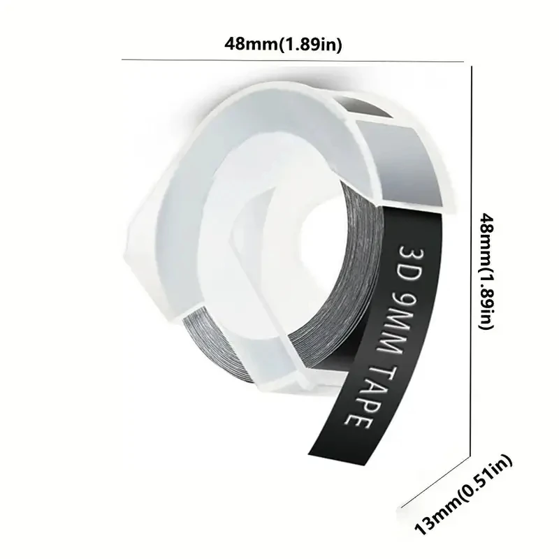 Cinta de etiquetas en relieve 3D Multicolor de 6/9/12mm para hacer etiquetas en relieve etiqueta de PVC DYMO 12965 Motex E101 E-303 cinta de grabado 3D