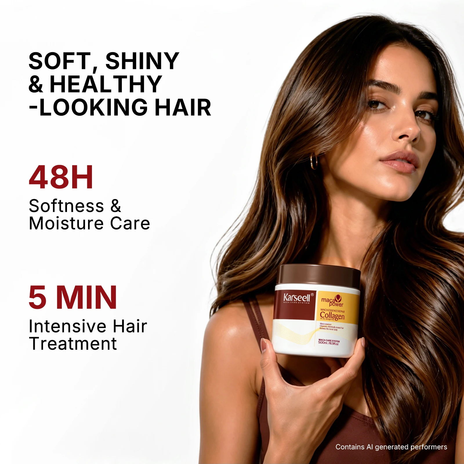 Karseell-tratamiento capilar de colágeno, reparación profunda, acondicionamiento, aceite de argán, esencia para cabello seco y dañado, 100ml/500ml