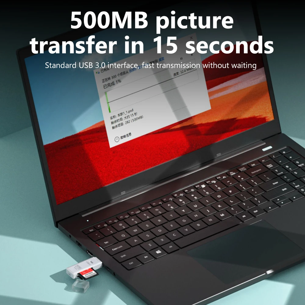 Lector de tarjetas NNBILI 2 en 1, adaptador de lectura de tarjetas de memoria USB3.0 a Micro SD TF, lector de tarjetas de alta velocidad para teléfono, PC, accesorios para ordenador portátil