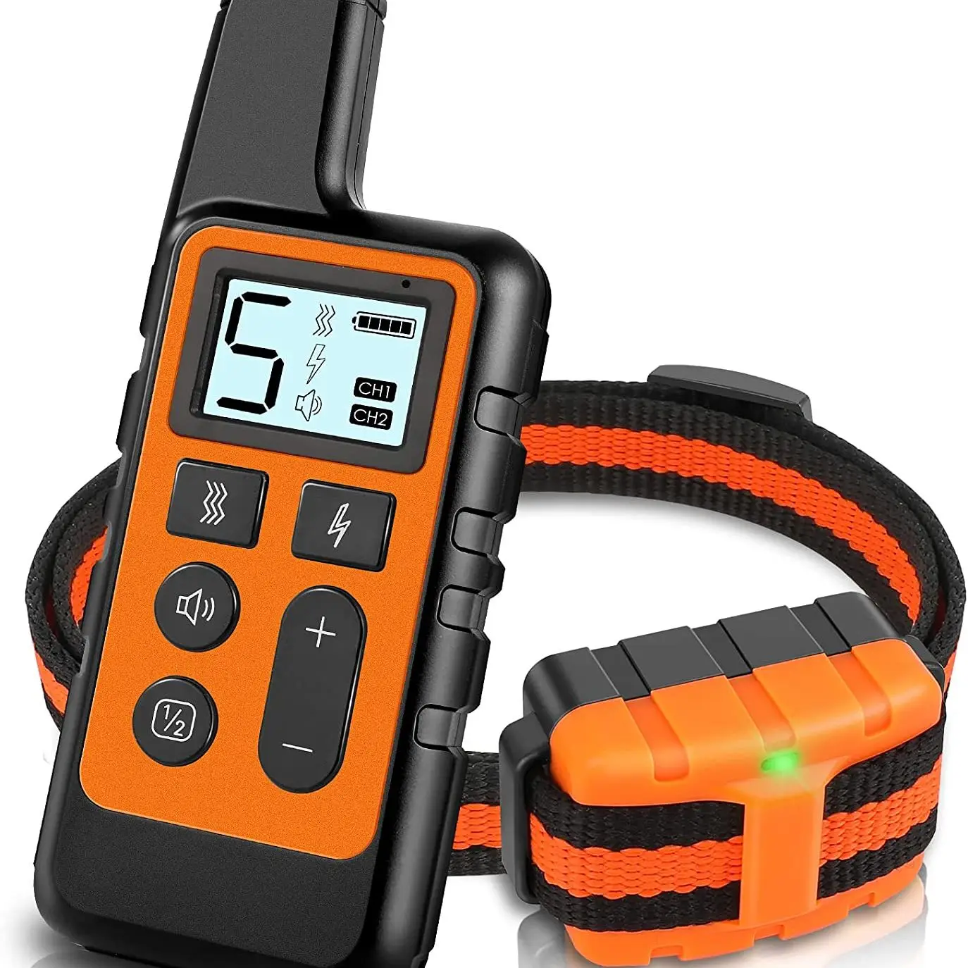 Collar de entrenamiento eléctrico para perros de 500m, resistente al agua, con Control remoto para mascotas, collares de entrenamiento recargables para perros con sonido de vibración y choque