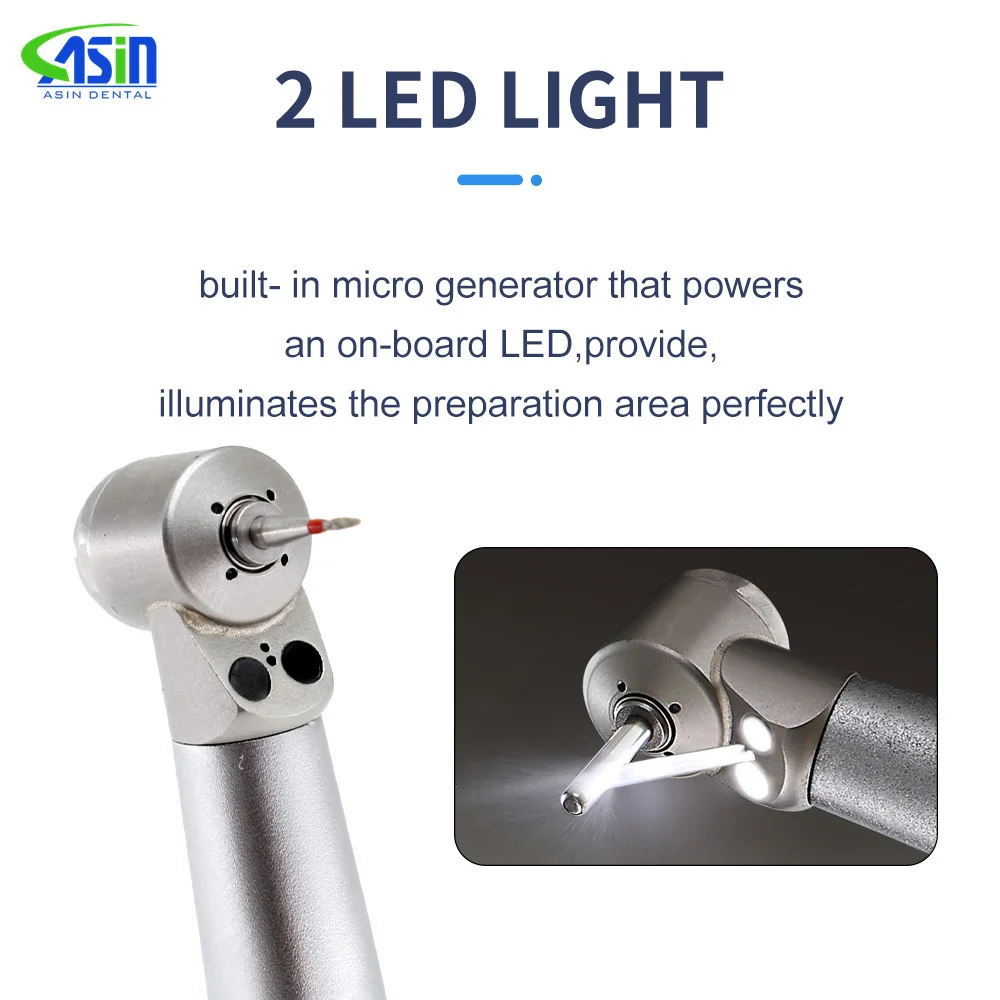 DEASIN-Mini cabezal LED Dental, pieza de mano de alta velocidad para laboratorio Dental, pieza de mano para niños, botón pulsador, herramientas de odontología