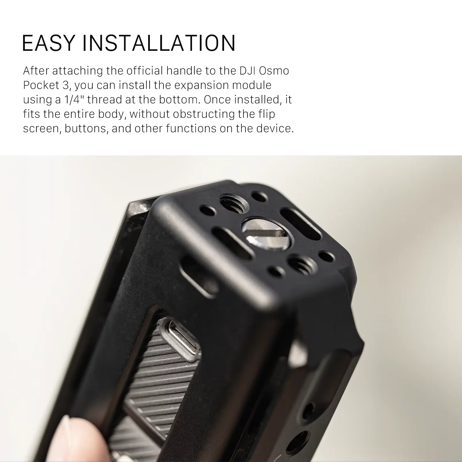 TILTA DJI Osmo Pocket 4 Pro Cage, Adaptador de Carcasa para Pocket 3/4, Accesorio de Base Fija para Montaje en Coche, Compatible con DJI Pocket 4/3 TA-T65-AME-B