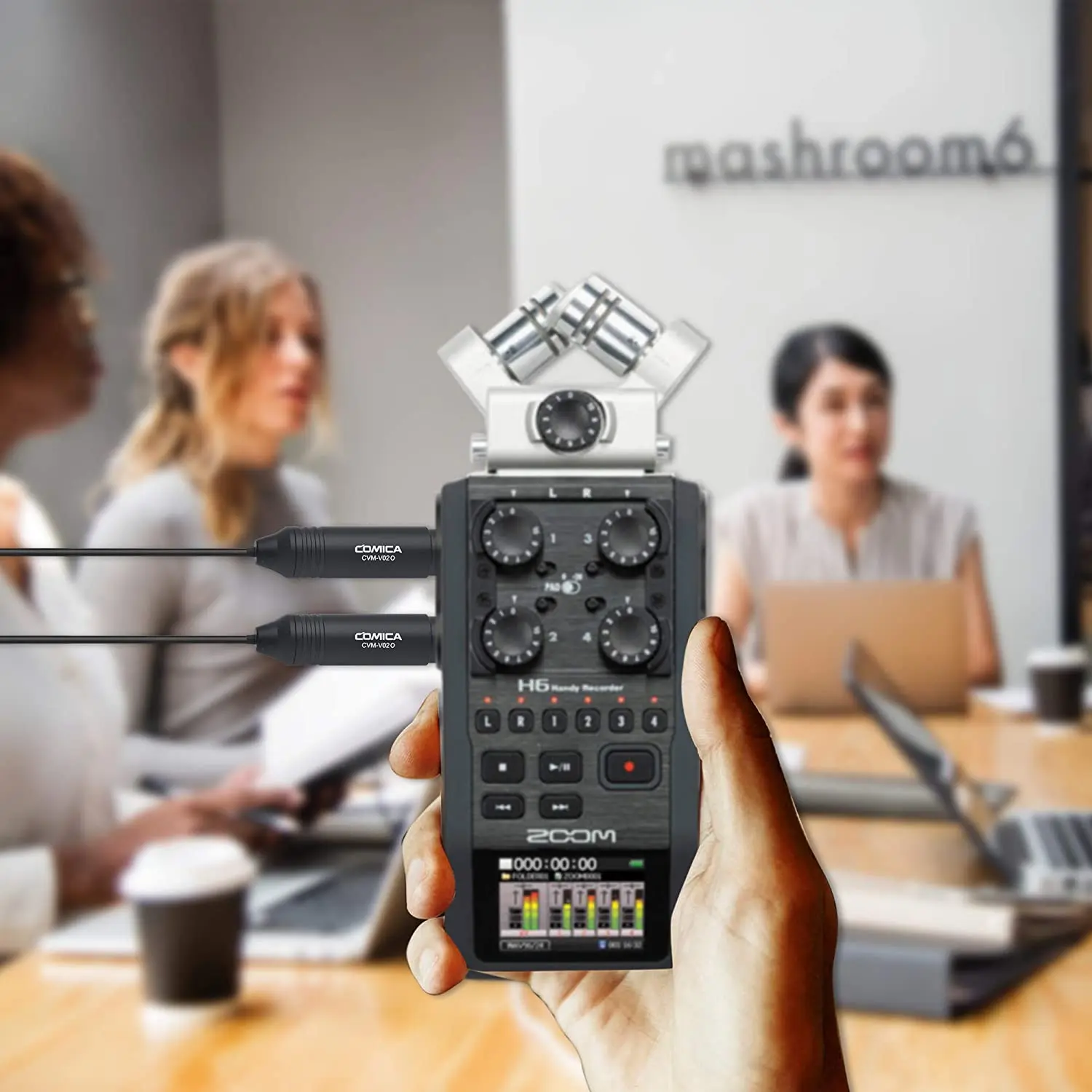 Micrófono de Solapa COMICA XLR, Comica CVM-V02O, Micrófono Omnidireccional de 3 Pines para Videocámaras Canon, Sony y Panasonic