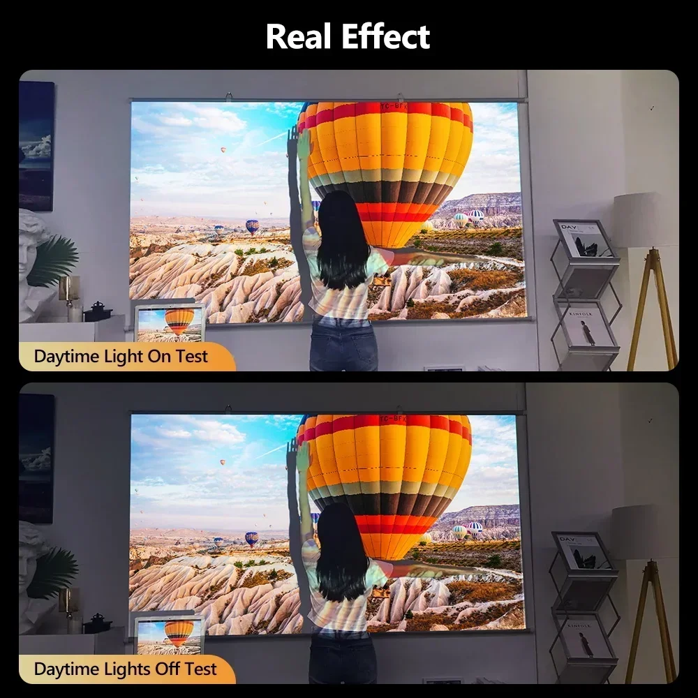 Proyector Inteligente Android 4K con Enfoque Automático, Proyector para Cine en Casa con WiFi 6, 3800 ANSI Lúmenes, con Karaoke