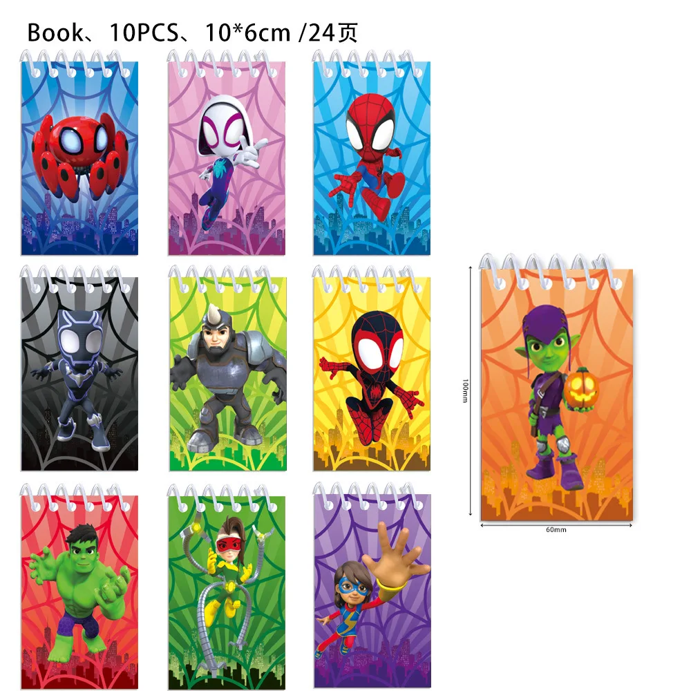 Mini Libreta de Bolsillo con Diseño de Araña Estilo Q, Libreta Portátil, Diario de Bolsillo para Estudiantes, Regalos de Cumpleaños y Festivos