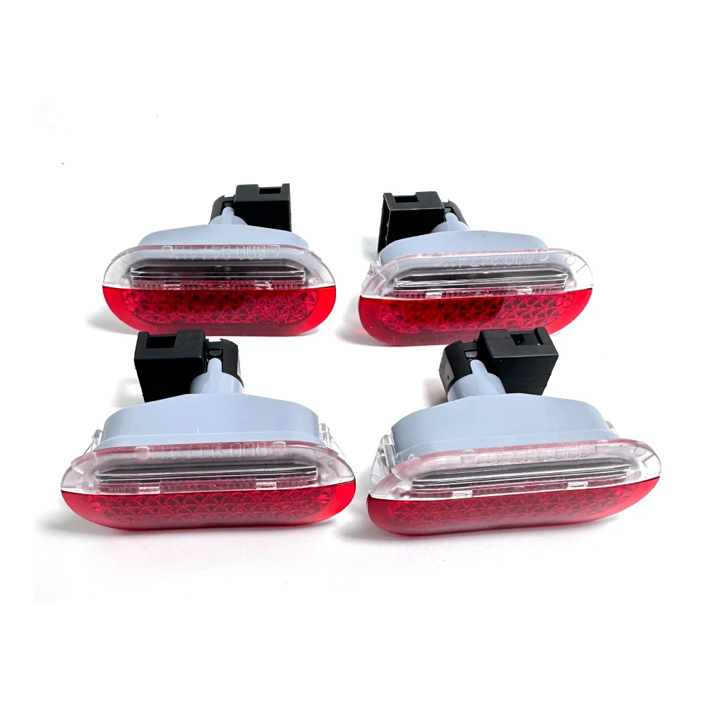 1 Juego de lámpara de alarma de puerta, luz roja con portalámparas compatible con Beetle Golf Jetta POLO 6Q0 947 411 6Q 0947411 A 1J0 947 411 E