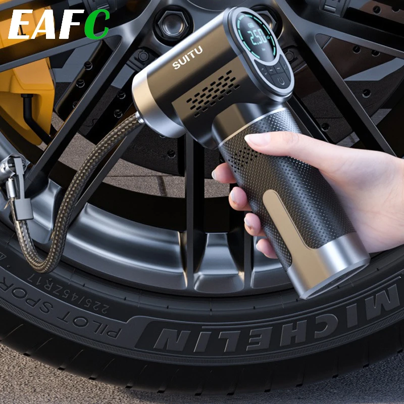 EAFC 150PSI compresor de aire inalámbrico para coche eléctrico portátil inteligente bomba de aire para neumáticos de coche motocicleta bicicleta neumático barco bola