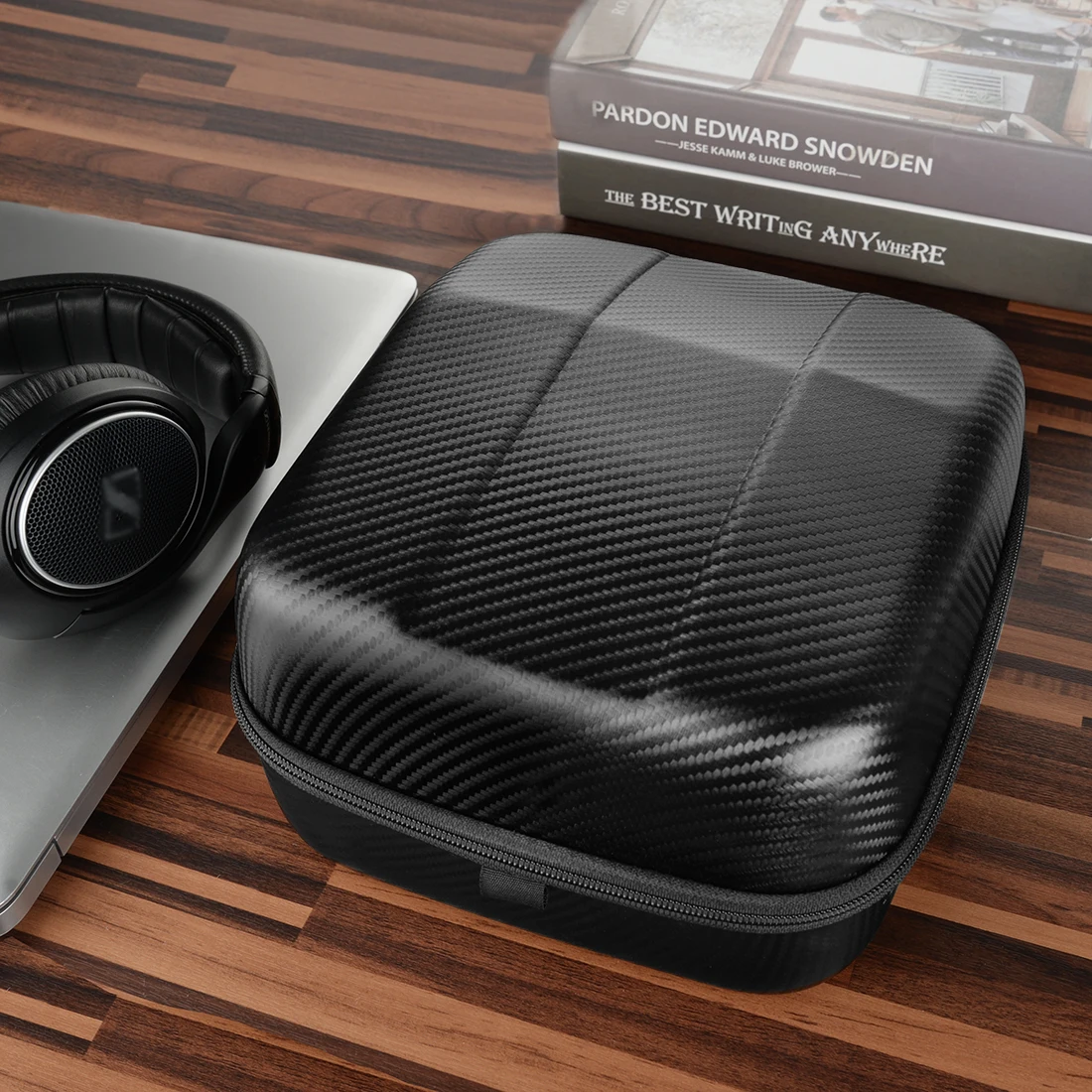 Geekria - Funda para auriculares HD 599 598 HD 660s HD 650 AKG K845, estuche rígido portátil protector para almacenamiento de cables de auriculares