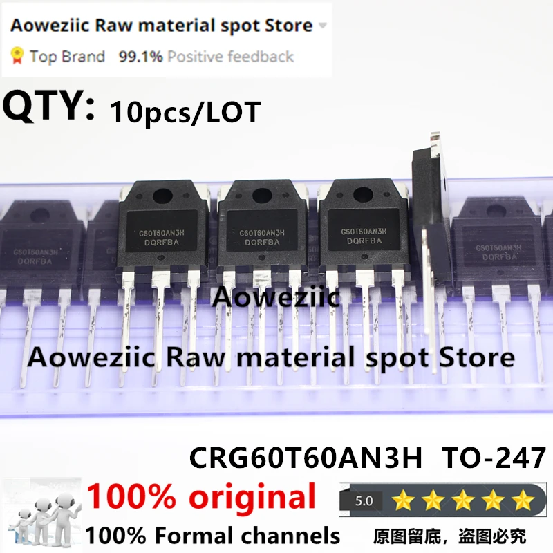 Aoweziic 2022+ 100% nuevo Original (nueva versión) CRG60T60AN3H G60T60AN3H reemplazar BT60T60 TO-247 Transistor IGBT 60A 600V