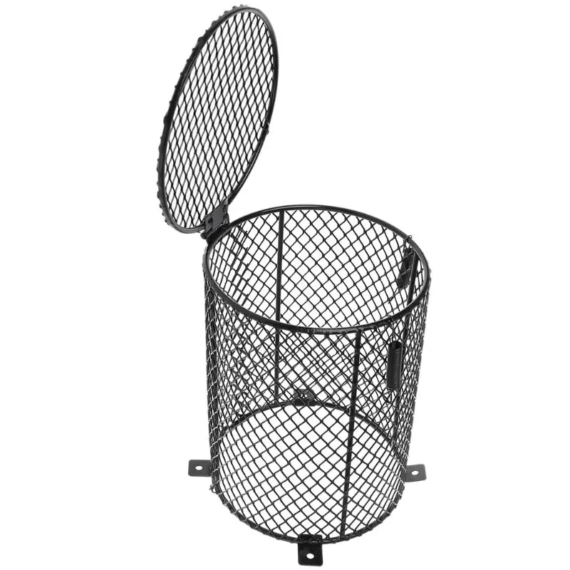 Protector lámpara calor para Reptiles con 4 tornillos, bombillas calefactoras para anfibios, cubierta malla, cubierta y