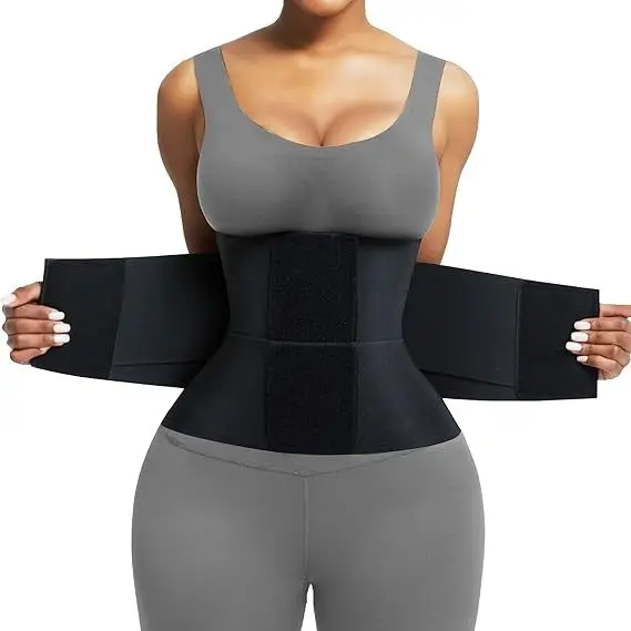 Cinturón de entrenamiento de cintura para adultos, tensor de cintura para mujeres, cinturón Abdominal moldeador de prenda, envoltura Triple, cinturón adelgazante para deportes de Yoga
