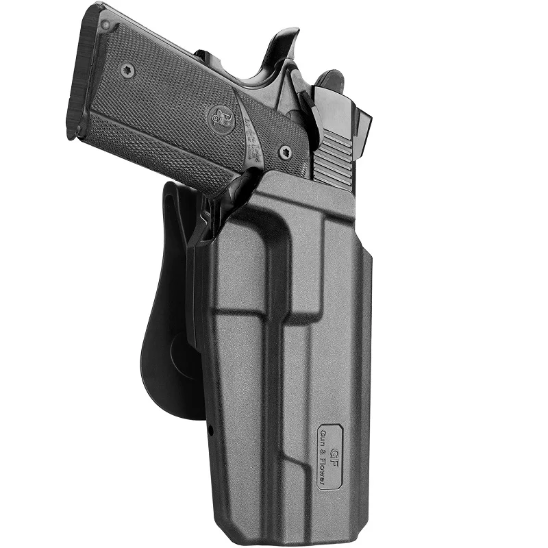 Funda compatible con Colt1911 /Elite Force 1911/Springfield1911/Taurus1911/ Kimber / Rock Island Armory/funda de polímero de liberación de pulgar OWB